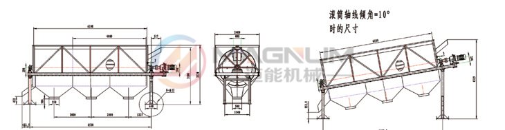 烘干砂滾筒篩結(jié)構(gòu)圖